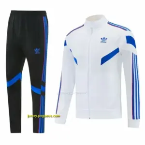 2026-27 Adidas Originals White Full Zipper Jacket Tracksuit + Navy Blue Long Pan