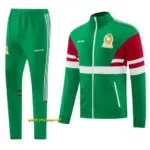 2026-27 Mexico Green & Red Retro Full Zipper Jacket Tracksuit + Long Pants (Adid