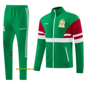 2026-27 Mexico Green & Red Retro Full Zipper Jacket Tracksuit + Long Pants (Adid