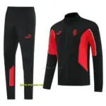 AC Milan BlackRed Full Zipper Jacket +Long Pants