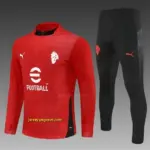 AC Milan Red Camouflage Half Zipper Jacket+Long Pants