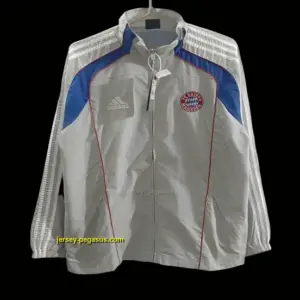 Adidas FC Bayern Munich Vintage Track Jacket - SilverBlue Classic Edition Windbr