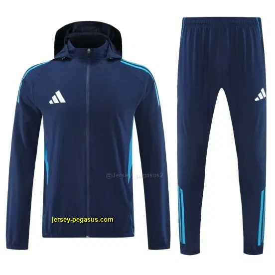 Adidas Navy Blue With White logo Full Zipper Hooded Jacket Tracksuit + Long Pant