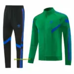 Adidas Originals Green Full Zipper Jacket Tracksuit + Royal Blue Long Pants