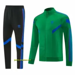 Adidas Originals Green Full Zipper Jacket Tracksuit + Royal Blue Long Pants