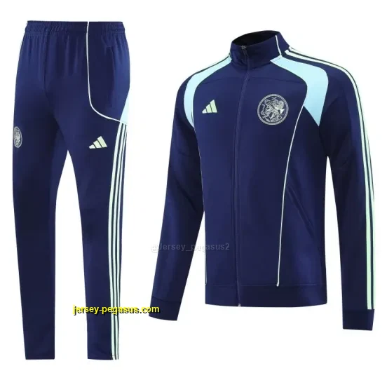Ajax Amsterdam Navy Blue Full zipper Jacket Tracksuit+ long pants
