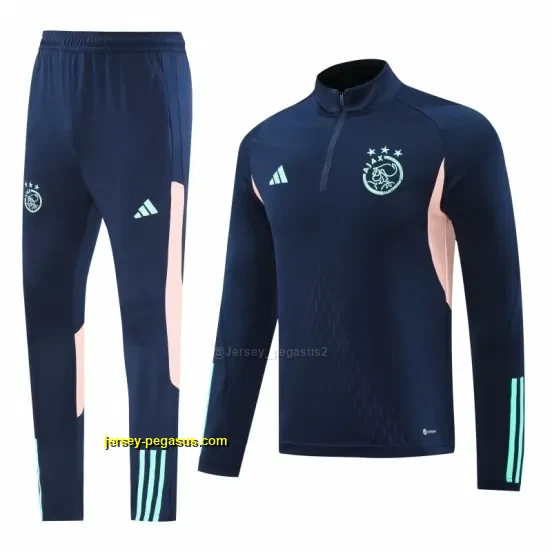 Ajax Navy Half Zipper Jacket+Long Pants