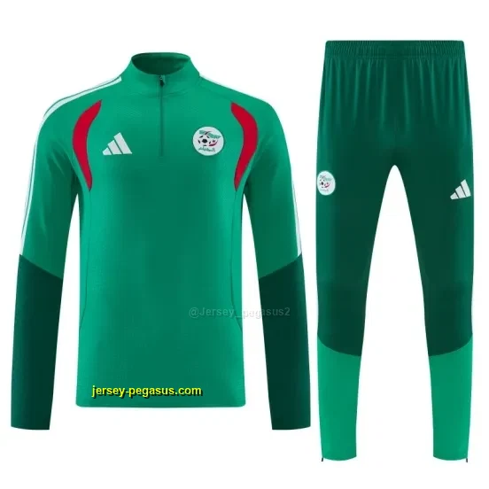 Algeria Green Half Zipper Jacket Tracksuit + Long Pants