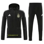 Argentina Black Full zipper Jacket Tracksuit+ long pants