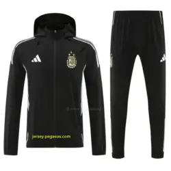 Argentina Black Full zipper Jacket Tracksuit+ long pants