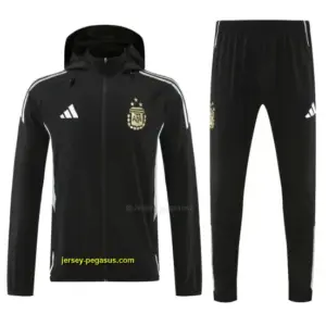 Argentina Black Full zipper Jacket Tracksuit+ long pants