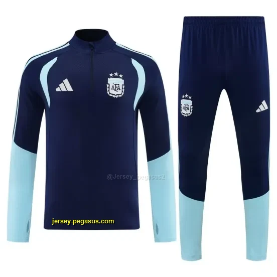 Argentina Navy Blue Half Zipper Jacket Tracksuit + Long Pants