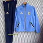 Argentina Sky Blue Full zipper Jacket Tracksuit+ long pants