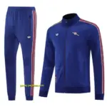 Arsenal Blue with Red & White Stripes Full Zipper Jacket +Long Pants