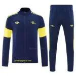 Arsenal Navy Blue & Yellow Full Zipper Jacket Tracksuit + Long Pants