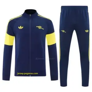 Arsenal Navy Blue & Yellow Full Zipper Jacket Tracksuit + Long Pants