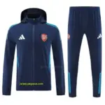 Arsenal Navy Blue Full zipper Jacket Tracksuit+ long pants