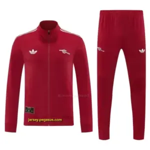 Arsenal Red Full Zipper Jacket Tracksuit + Long Pants