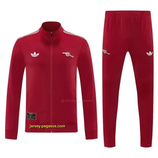 Arsenal Red Full Zipper Jacket Tracksuit + Long Pants