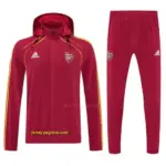 Arsenal Red Full zipper Jacket Tracksuit+ long pants