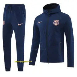 Barcelona 01 Royal Blue Hoodie Full Zipper Jacket+Long Pants