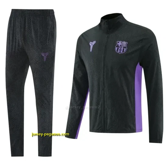 Barcelona Black Half Zipper Jacket+Long Pants