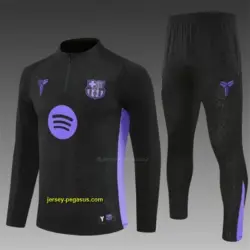Barcelona Black Joint Edition Half Zipper Jacket+Long Pants