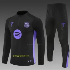 Barcelona Black Joint Edition Half Zipper Jacket+Long Pants