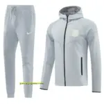 Barcelona Grey Full Zipper Hoodie Jacket +Long Pants