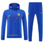 Barcelona Royal Blue Full zipper Jacket Tracksuit+ long pants