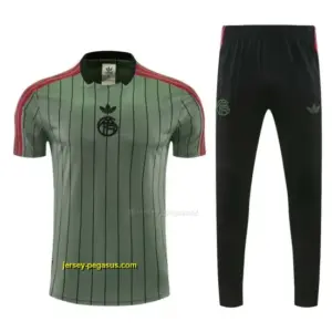 Bayern Dark Green Short Sleeve Tracksuit + Long Pants