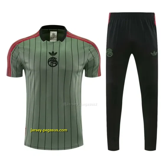 Bayern Dark Green Short Sleeve Tracksuit + Long Pants