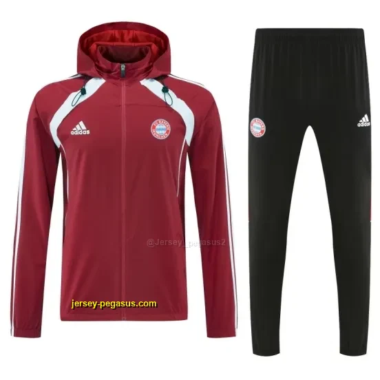 Bayern Munich Red Full zipper Jacket Tracksuit+ long pants