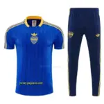 Boca Blue&Vavy Blue Short Sleeve Tracksuit + Long Pants