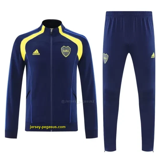 Boca Juniors Navy Blue Full Zipper Jacket Tracksuit + Long Pants