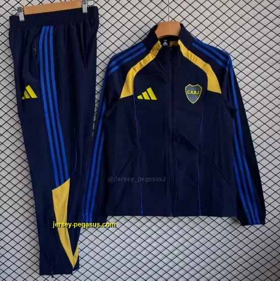 Boca Juniors Navy with Blue Full zipper Jacket Tracksuit+ long pants