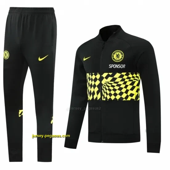 Chelsea BlackYellow Full Zipper Jacket + Long Pants