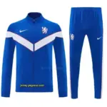 Chelsea Blue&White Full Zipper Jacket Tracksuit + Long Pants