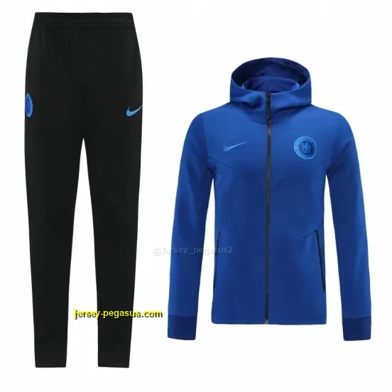 Chelsea Hoodie Blue Full Zipper Jacket + Long Pants