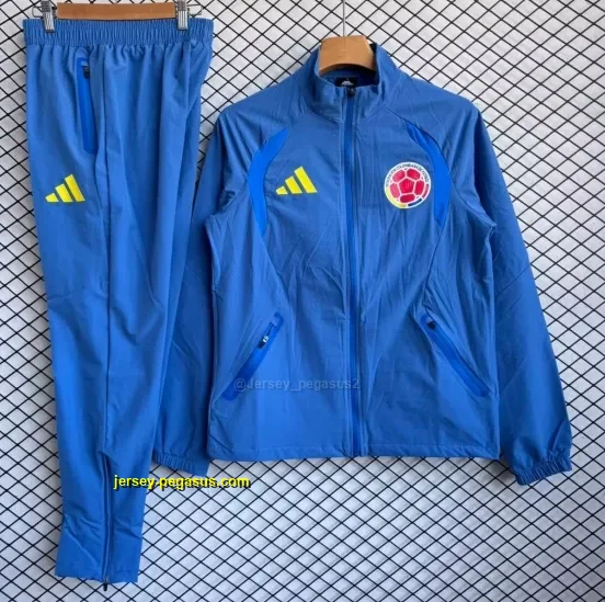 Colombia National Team Blue Full zipper Jacket Tracksuit+ long pants