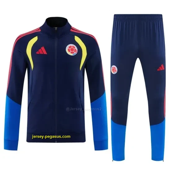 Colombia Navy Blue Full Zipper Jacket Tracksuit + Long Pants