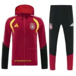Germany Red Full Zipper Jacket Tracksuit + Long Pants