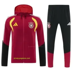 Germany Red Full Zipper Jacket Tracksuit + Long Pants
