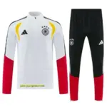 Germany White Half Zipper Jacket Tracksuit + Long Pants