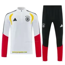 Germany White Half Zipper Jacket Tracksuit + Long Pants