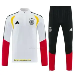 Germany White Half Zipper Jacket Tracksuit + Long Pants