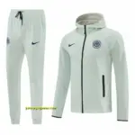 Inter Milan Light Mint Full Zipper Hooded Tracksuit + Long Pants