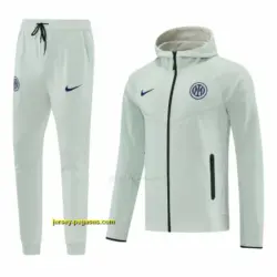 Inter Milan Light Mint Full Zipper Hooded Tracksuit + Long Pants