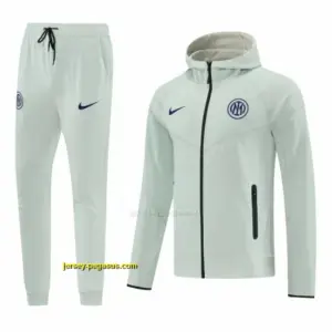 Inter Milan Light Mint Full Zipper Hooded Tracksuit + Long Pants
