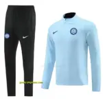 Inter Milan Sky Blue Half Zipper Jacket+Long Pants